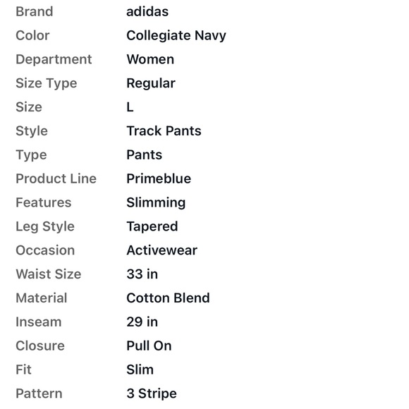 New Slim Fit $65 Prime Blue Adidas Track Pants 3X(Plus) - Picture 9 of 16